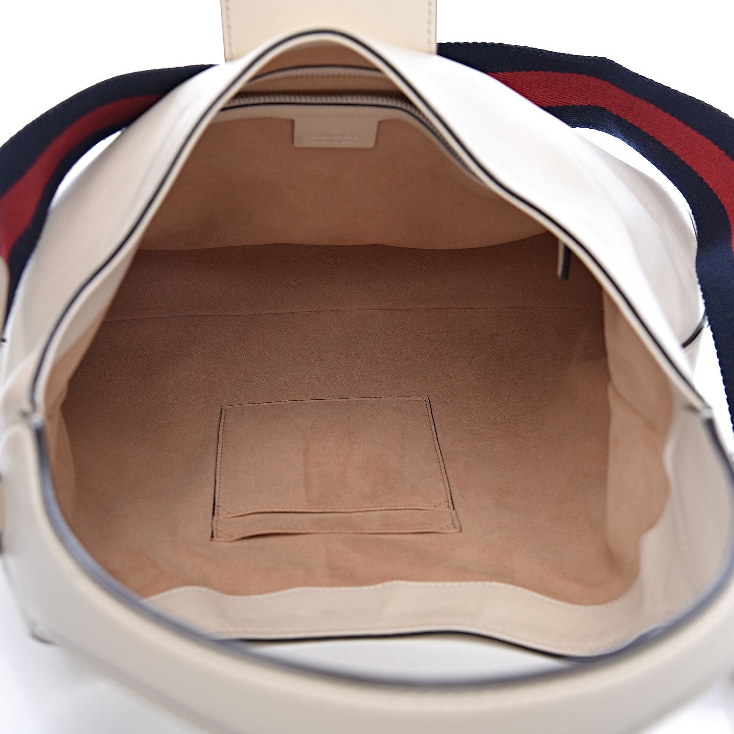 Gucci Calfskin Web Stripe Medium Dionysus Hobo White 5 of 13