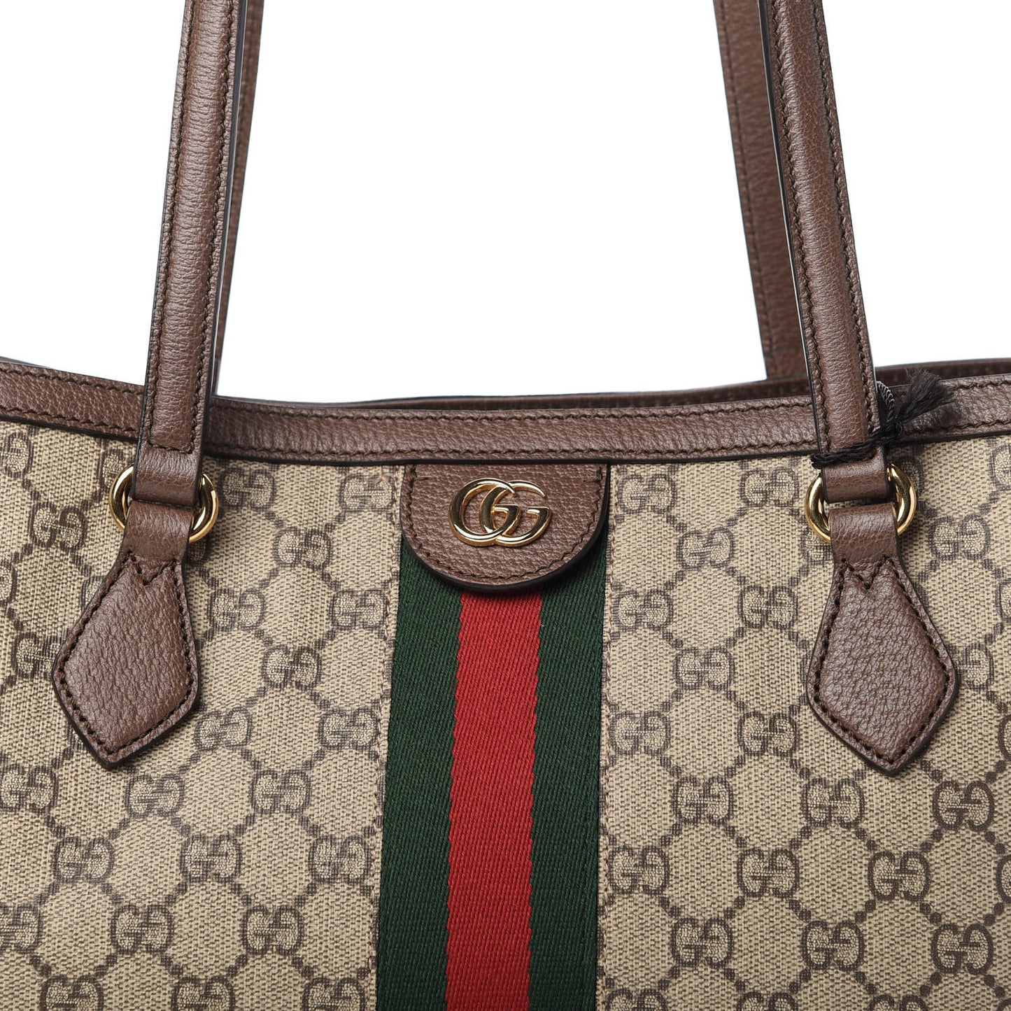 GG Supreme Monogram Medium Ophidia Shopping Tote Brown