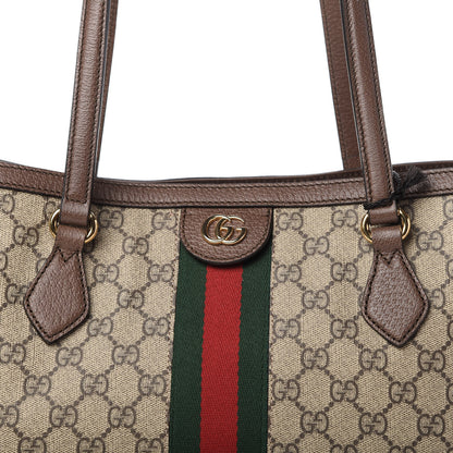 Gucci GG Supreme Monogram Medium Ophidia Shopping Tote Brown 10 of 10