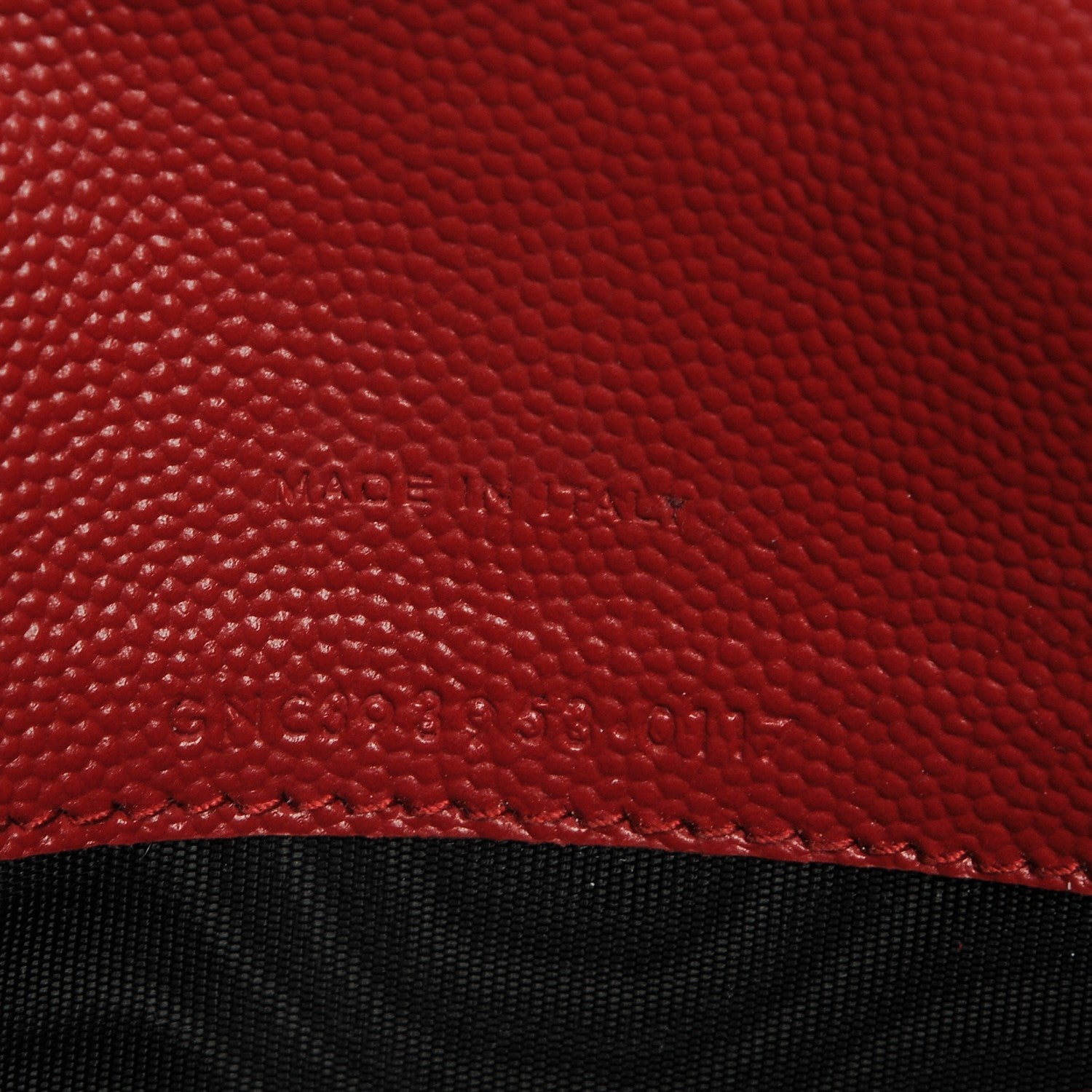 Saint Laurent Grain De Poudre Matelasse Monogram Envelope Chain Wallet New Red 6 of 7