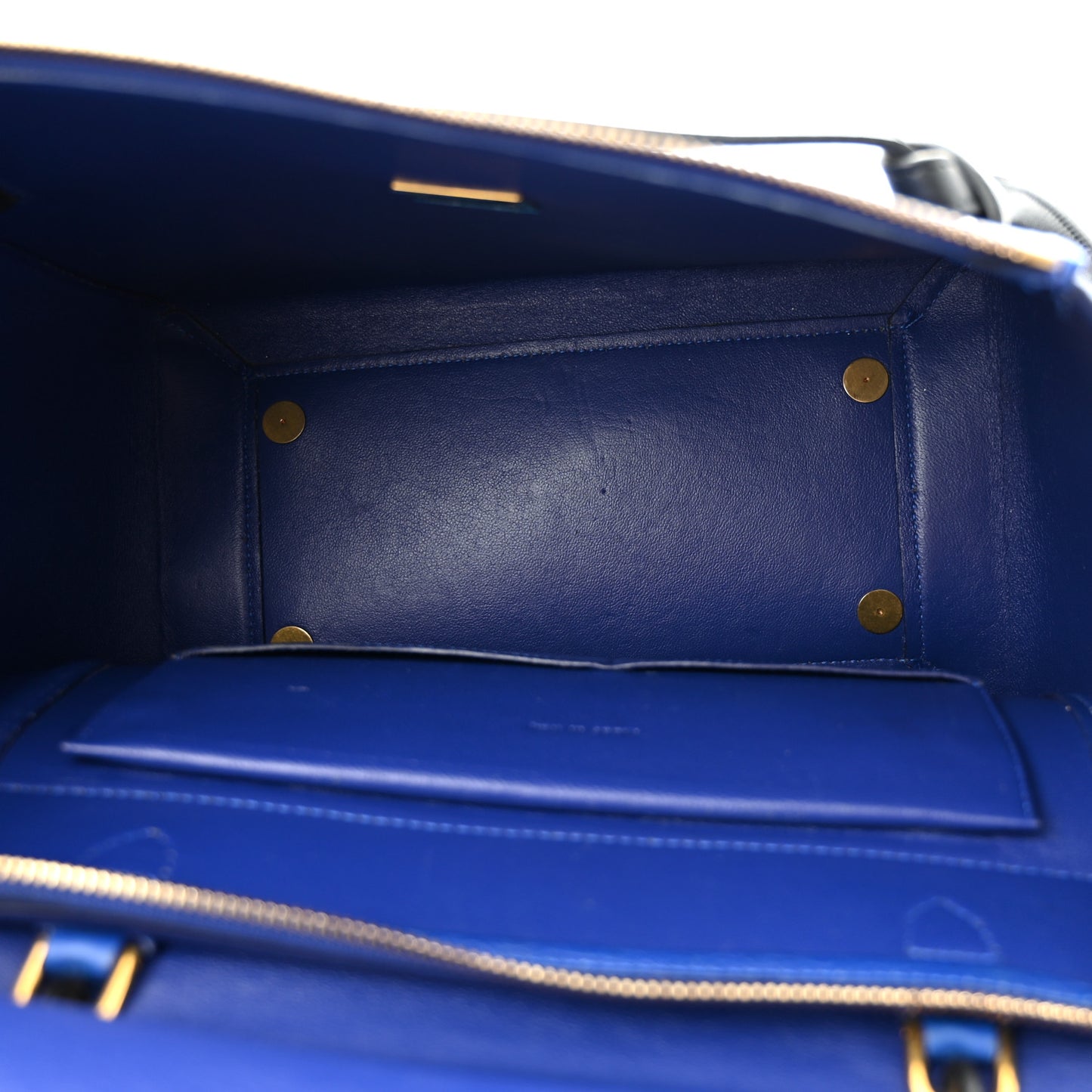 Elephant Calfskin Mini Tri-Color Belt Bag Indigo