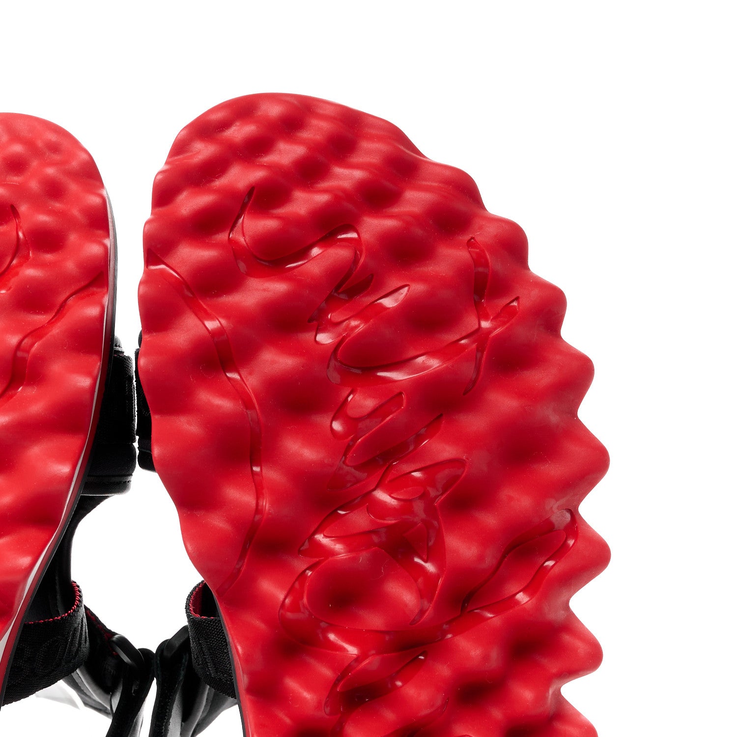 Christian Louboutin Calfskin Raffia Nylon Mens Summer Loubishark Sandals 42.5 Black Multicolor 6 of 11