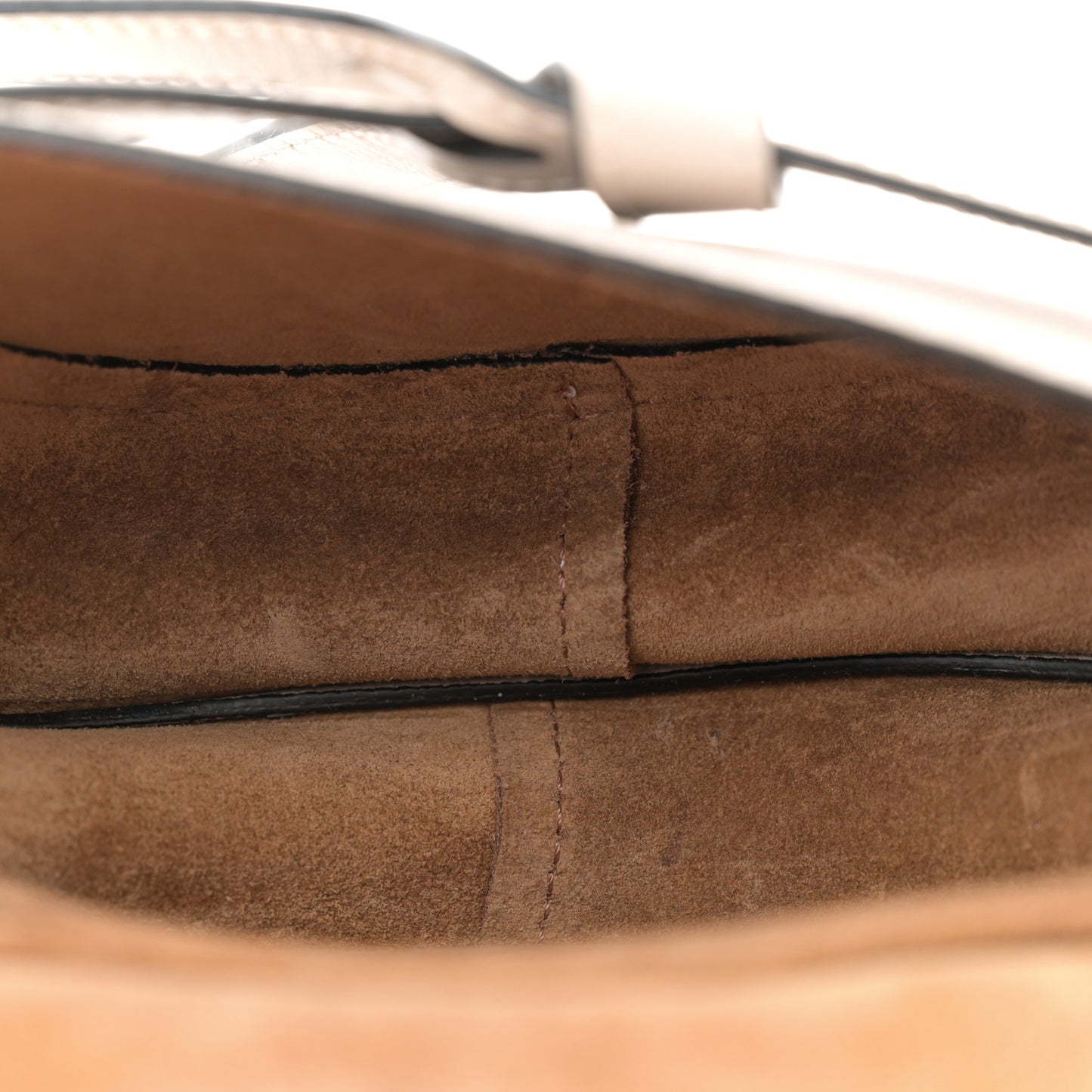 Grained Calfskin Mini Gate Crossbody Bag Light Oat