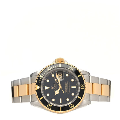 Rolex Stainless Steel 18K Yellow Gold 40mm Submariner Oyster Perpetual Date Watch Black 16613LN 2 of 4