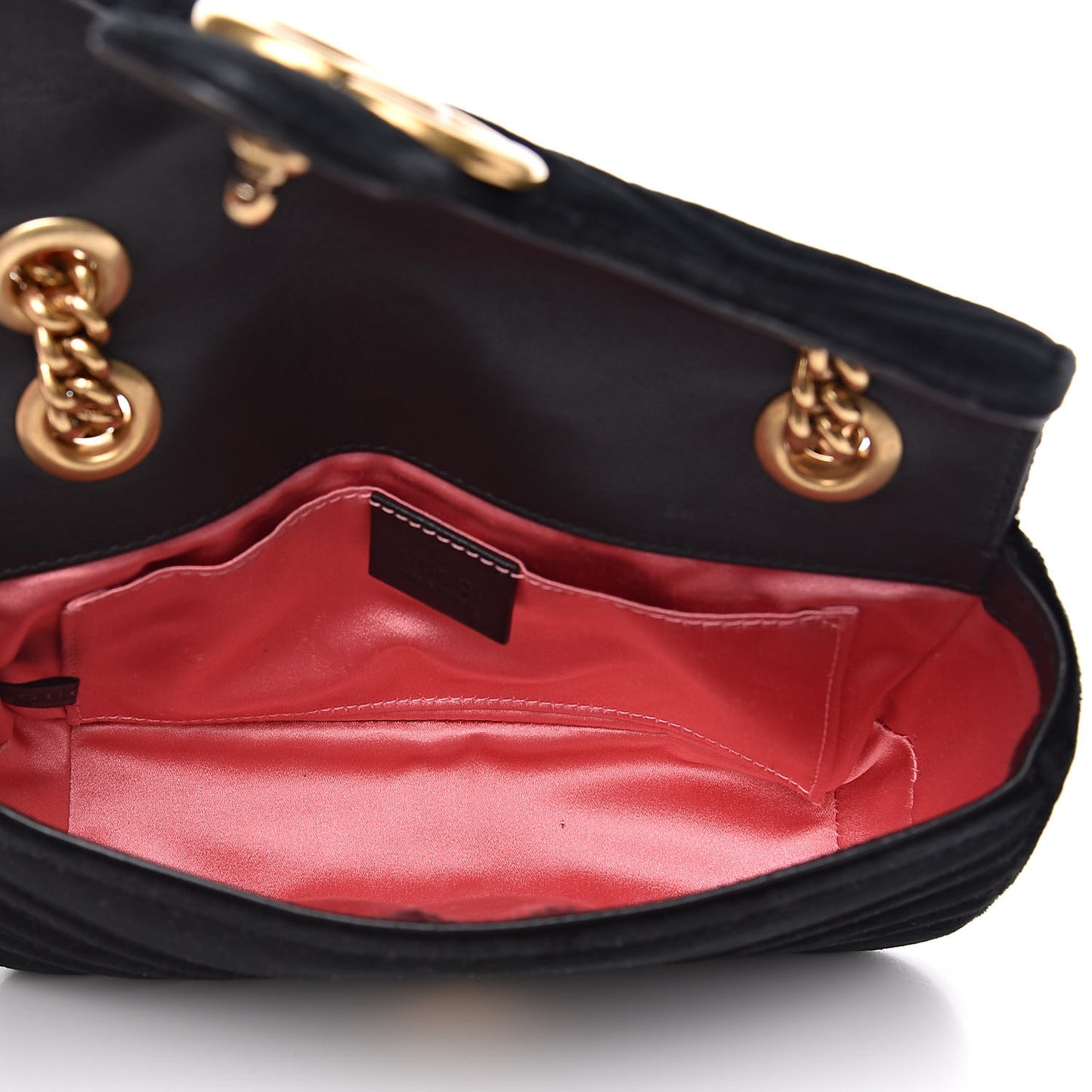 Velvet Matelasse Mini GG Marmont Shoulder Bag Black