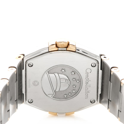 Omega Stainless Steel 18K Yellow Gold Diamond 27mm Constellation Quartz Watch Champagne 123.20.27.60.58.001 4 of 6