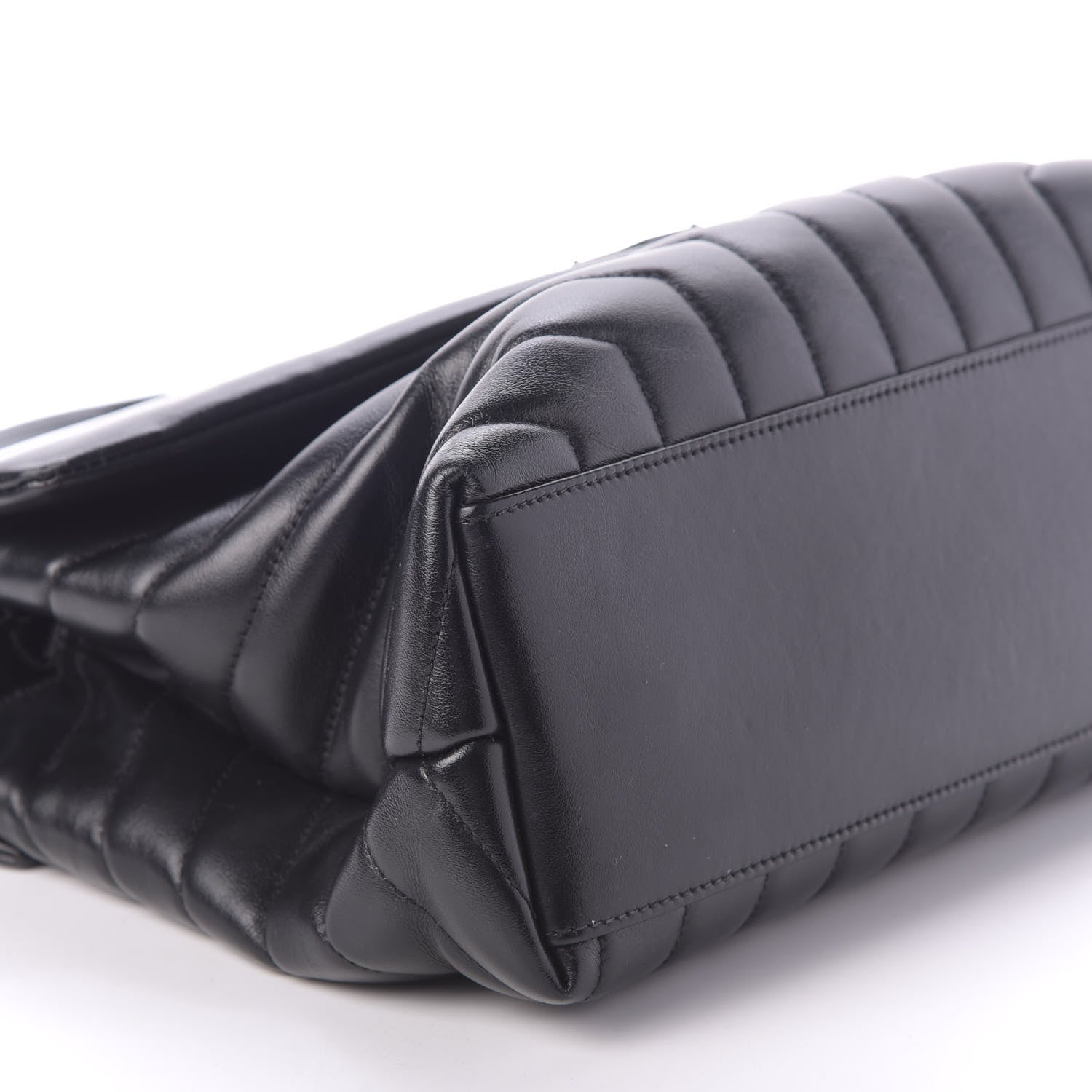 Saint Laurent Calfskin Y Quilted Monogram Medium Loulou Chain Satchel Black 9 of 11