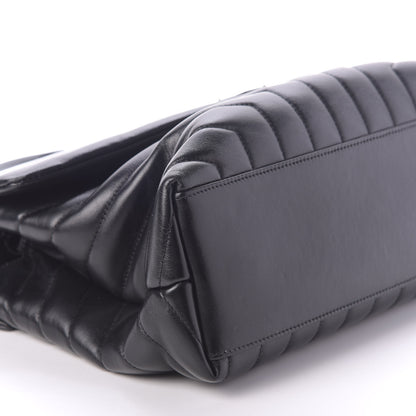 Saint Laurent Calfskin Y Quilted Monogram Medium Loulou Chain Satchel Black 9 of 11