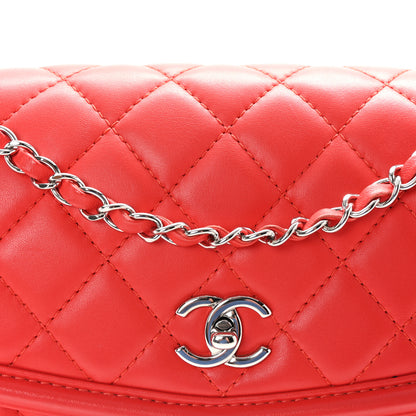 Chanel Lambskin Quilted Large Geometric Flap Red 8 of 10