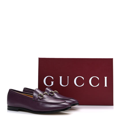 Gucci Real Betis Glamour Calfskin Womens Jordaan Horsebit Loafers 35.5 Shiny Vineyard 12 of 12