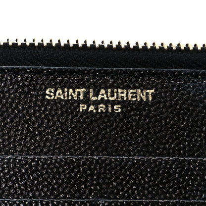 Saint Laurent Grain De Poudre Monogram Uptown Wallet Black 14 of 22