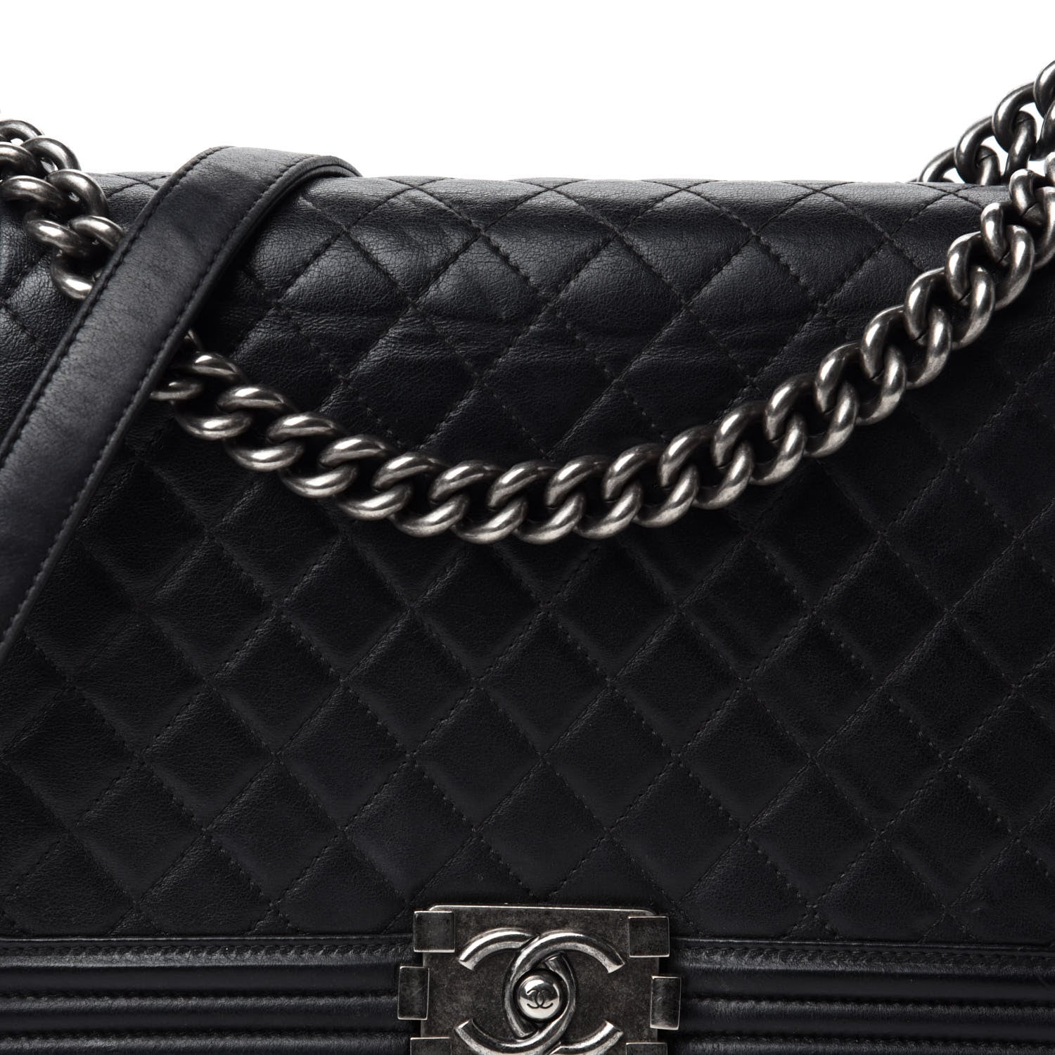 Chanel Calfskin Quilted New Medium Boy Flap Black 11 of 11