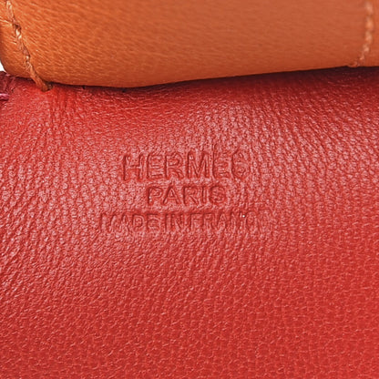 Hermes Milo Lambskin Grigri Rodeo Horse Bag Charm MM Rouge Rose Indien Jaipur Feu 3 of 4