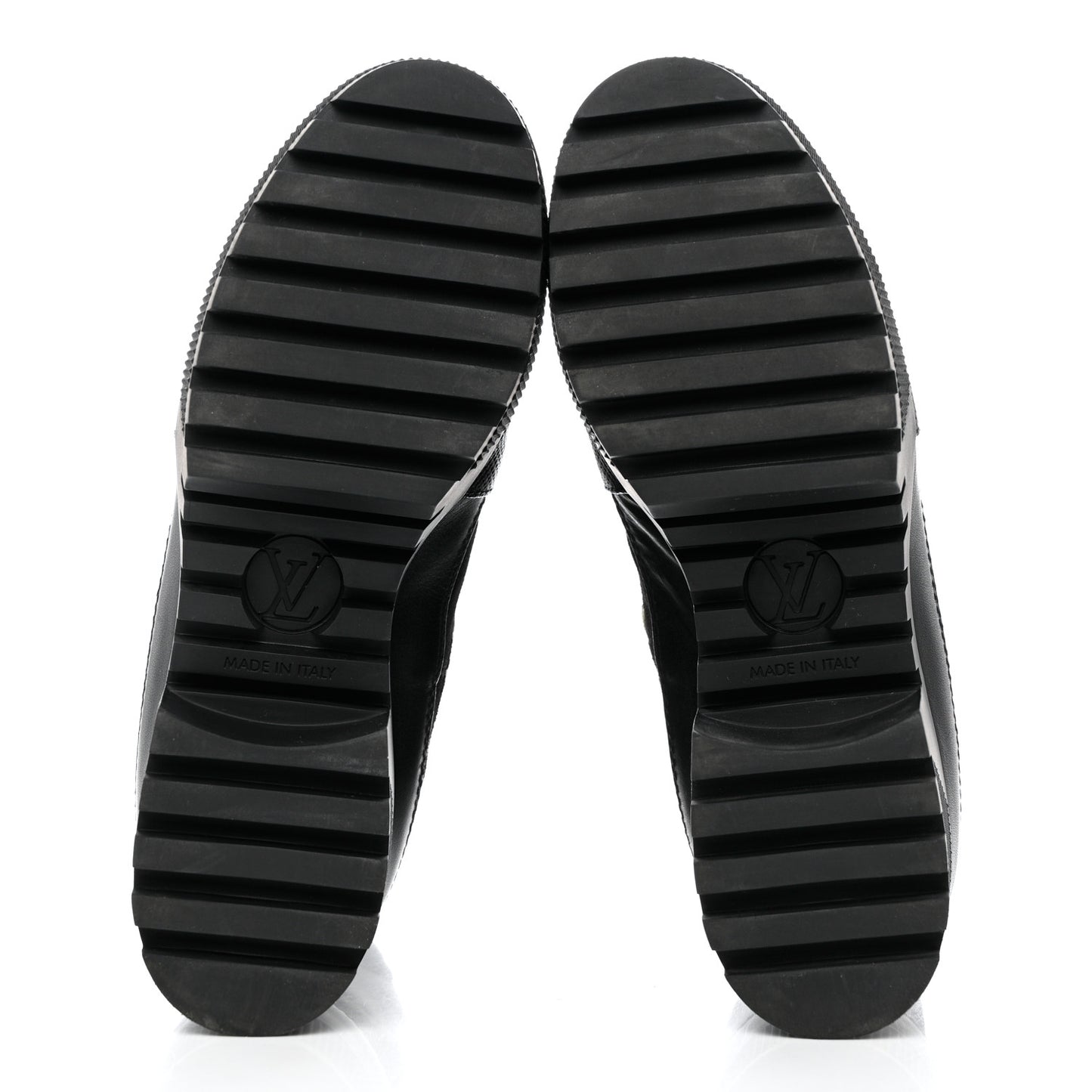 Velvet Calfskin Monogram Laureate Platform Desert Boots 37 Black Green