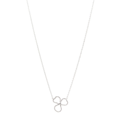 Tiffany Platinum Diamond Small Paper Flowers Pendant Necklace 1 of 6