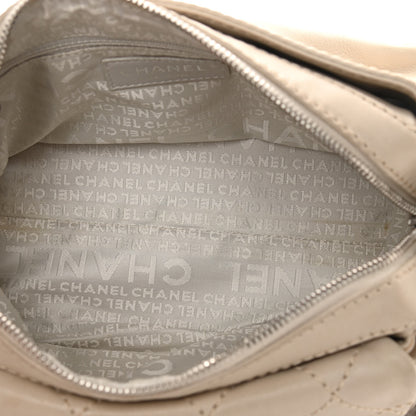 Chanel Lambskin Quilted Bowler Flap Shoulder Bag White 5 of 19