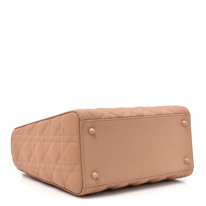 Christian Dior Ultra Matte Calfskin Cannage Medium Lady Dior Beige 3 of 11