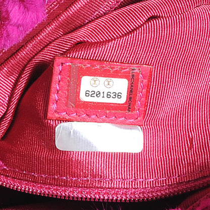 Chanel Rabbit Fur Shoulder Bag Fuchsia 7 of 7