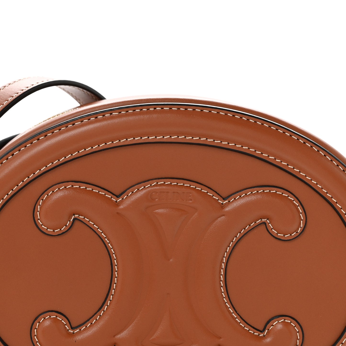 Smooth Calfskin Cuir Triomphe Oval Bag Tan
