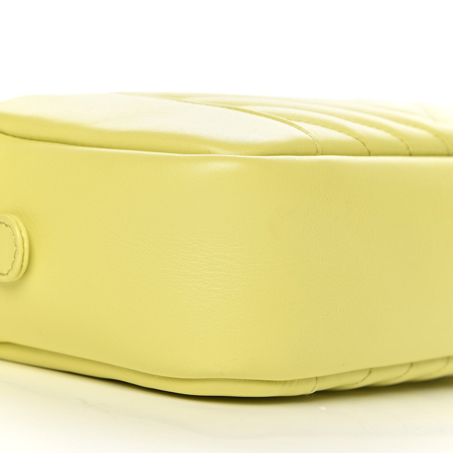 Calfskin Quilted Daily Chevron Camera Case Light Green