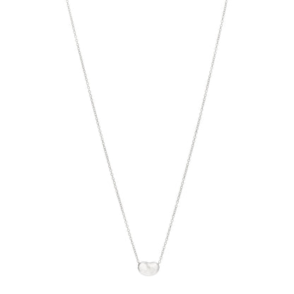 Tiffany Sterling Silver 9mm Elsa Peretti Bean Pendant Necklace 1 of 7