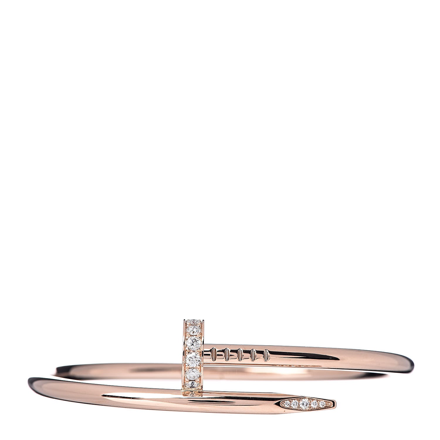 Cartier 18K Pink Gold Diamond Juste Un Clou Bracelet 16 1 of 4