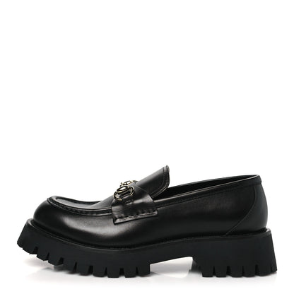 Gucci Real Betis Glamour Calfskin Horsebit Womens Mocassin Loafers 39 Black 1 of 10