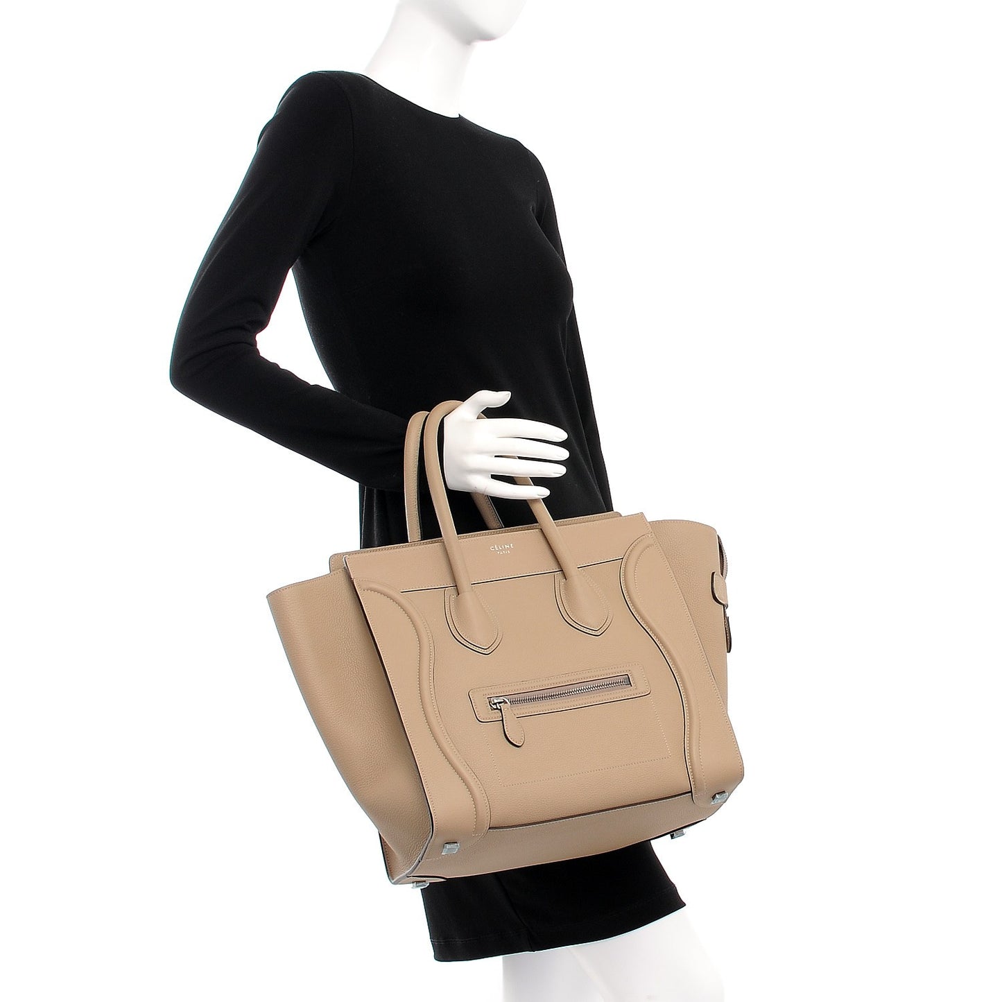 Drummed Calfskin Mini Luggage Dune
