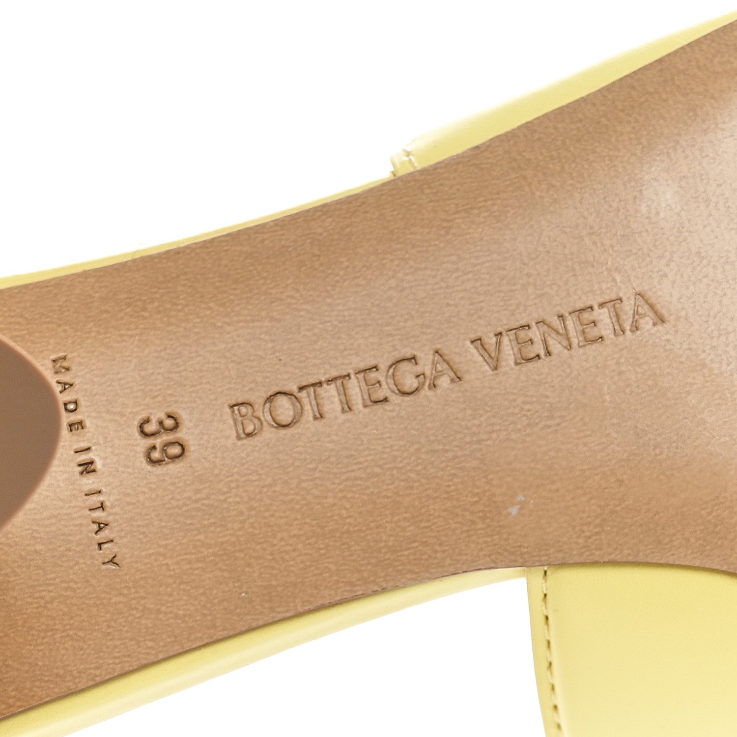Bottega Veneta Vienna Calfskin The Band Mule Sandals 39 Lemonade 8 of 9