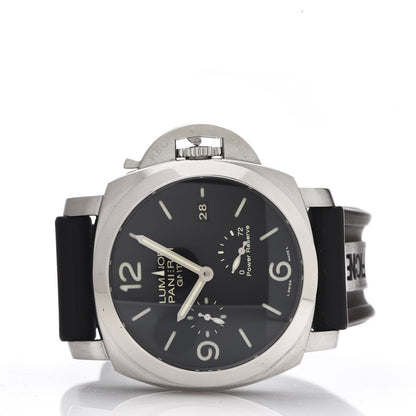 Panerai Stainless Steel Rubber 44mm Luminor 1950 3 Day Power Reserve GMT Automatic Watch Black PAM00321 3 of 8