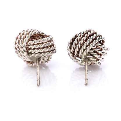 Tiffany Sterling Silver Twist Knot Earrings 4 of 5
