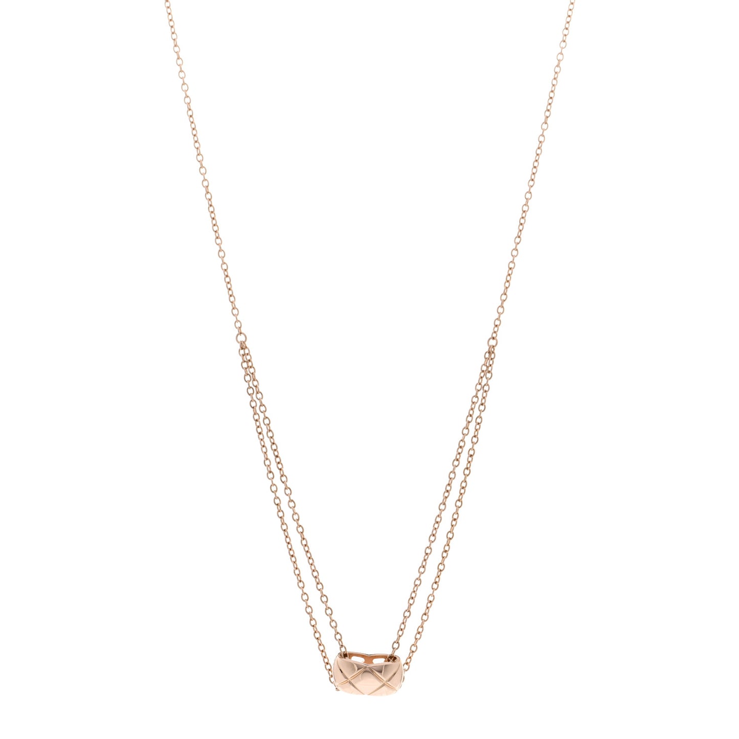 18K Beige Gold Coco Crush Pendant Necklace