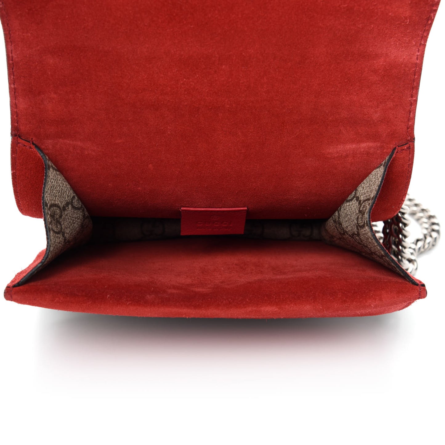 GG Supreme Monogram Mini Dionysus Shoulder Bag Hibiscus Red