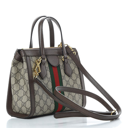 Gucci GG Supreme Monogram Small Ophidia Tote Bag Brown 3 of 12