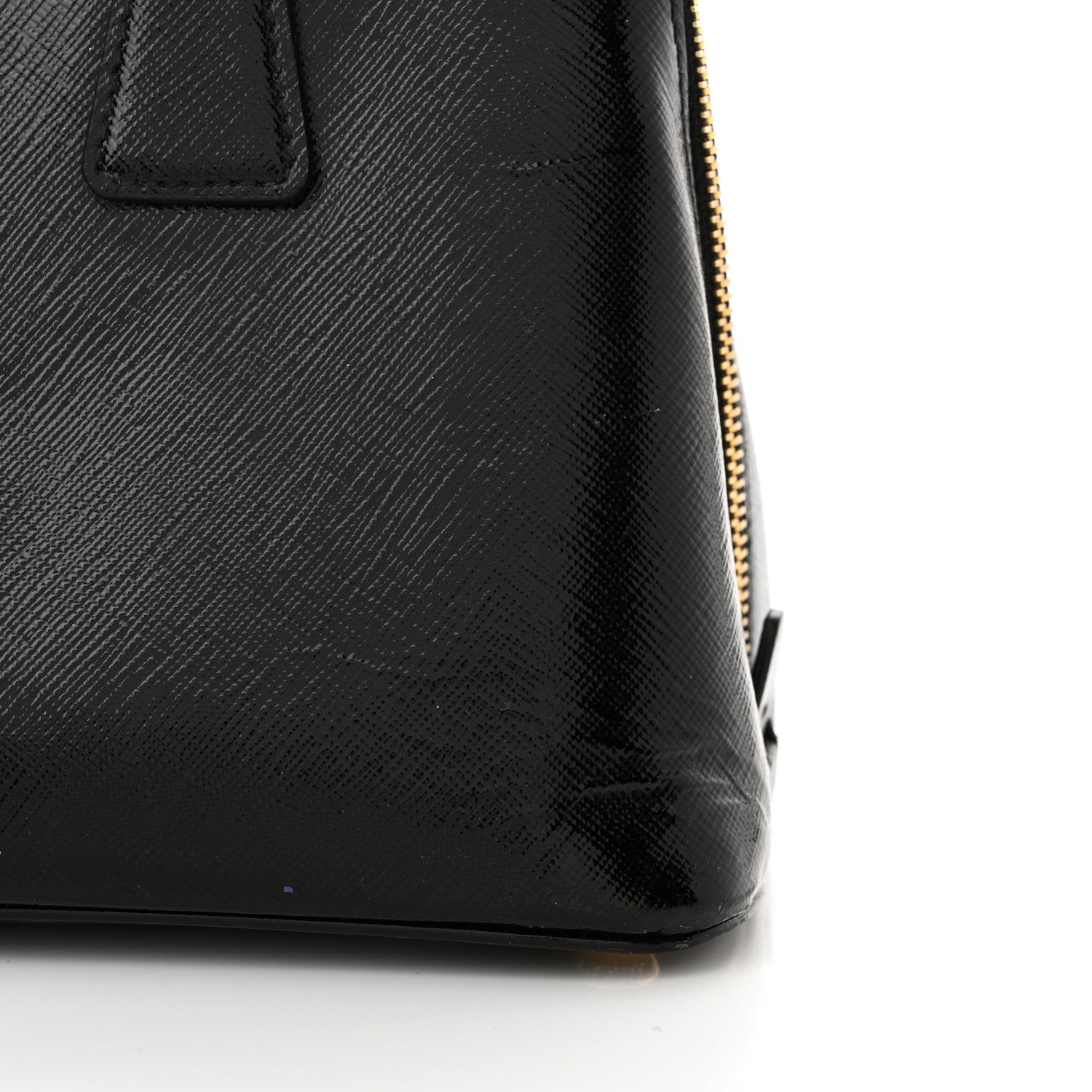 Prada Saffiano Vernice Small Promenade Tote Black 13 of 16