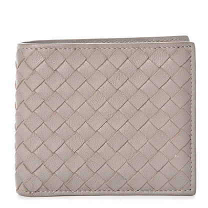 Bottega Veneta Nappa Intrecciato Coin Purse Bi-Fold Wallet Light Grey 1 of 7