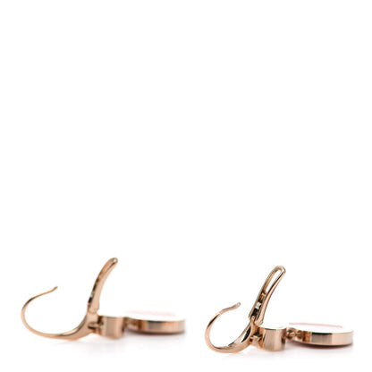 Chopard 18K Rose Gold Diamond Happy Hearts Drop Earrings Red 3 of 5