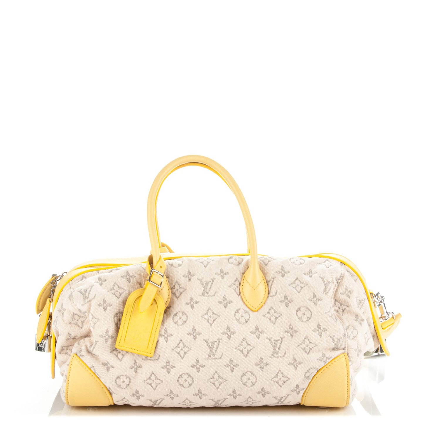Monogram Denim Speedy Round Yellow