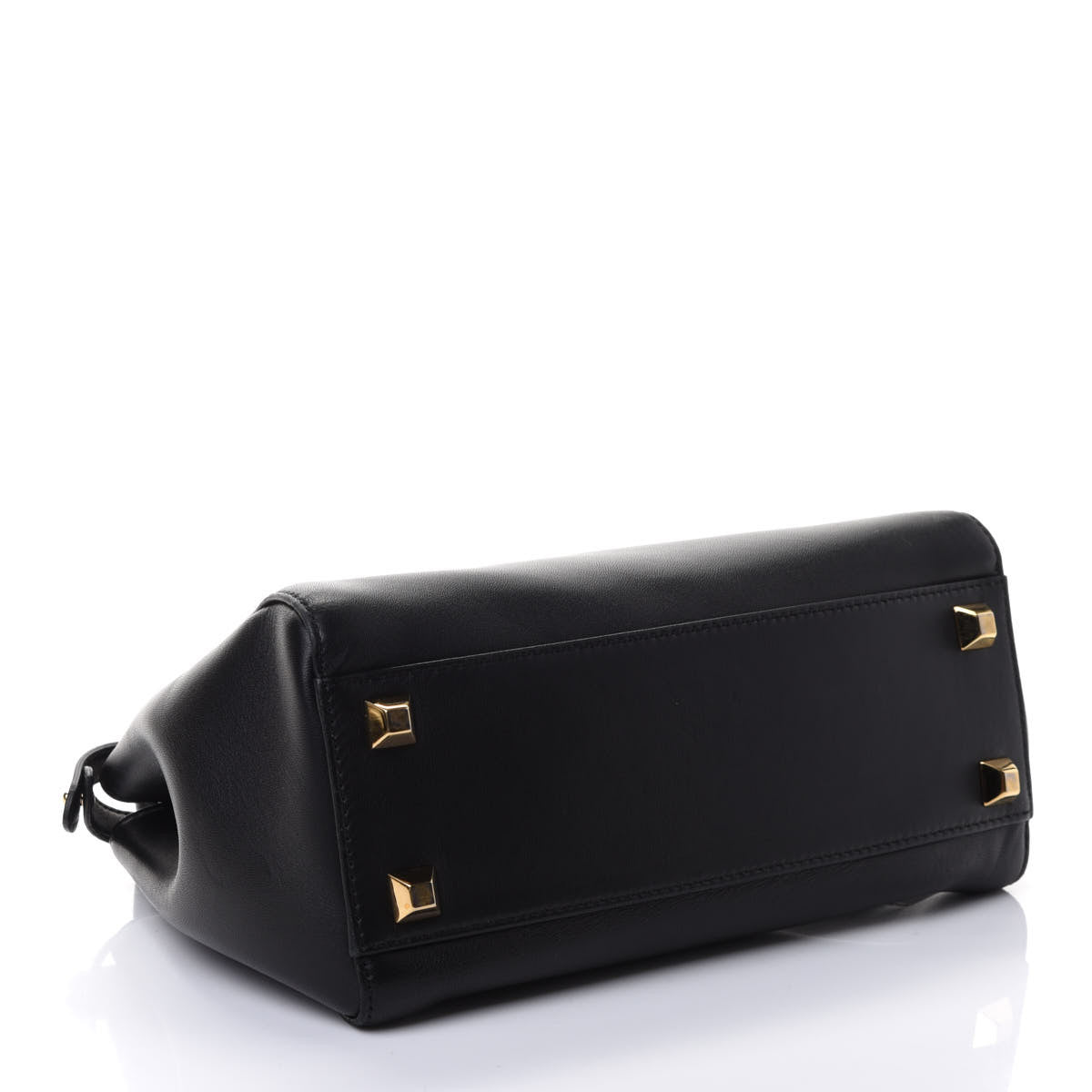 Nappa Studded Mini Peekaboo Iconic Satchel Black