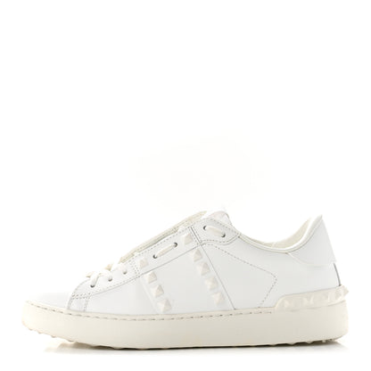 Valentino Garavani Calfskin Rockstud Untitled Open Sneakers 37 White 1 of 8