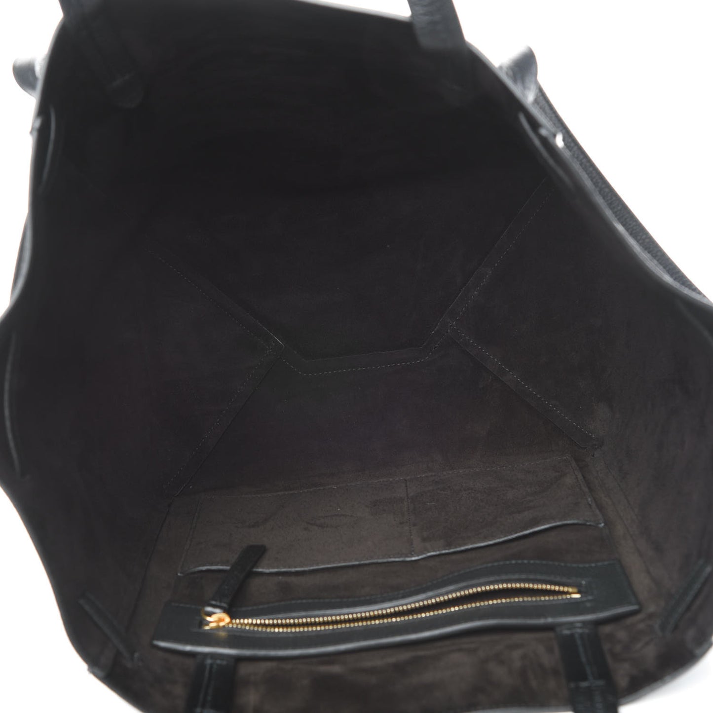 Soft Grained Calfskin Small Belt Cabas Phantom Black