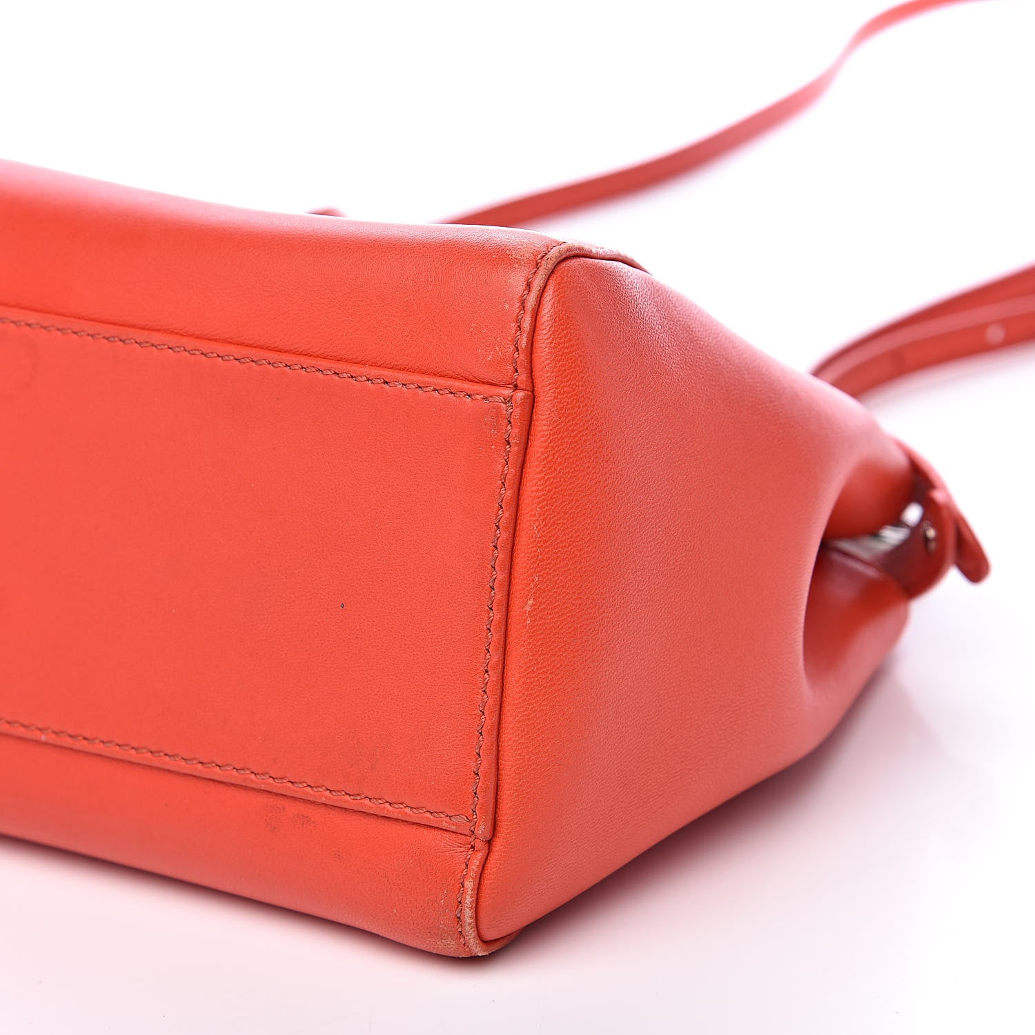 Fendi Nappa Mini Peekaboo Iconic Satchel Papavero 11 of 16