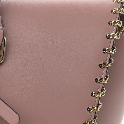 Valentino Garavani Calfskin Groumette Small Demilune Double Handle Satchel Lipstick 12 of 19