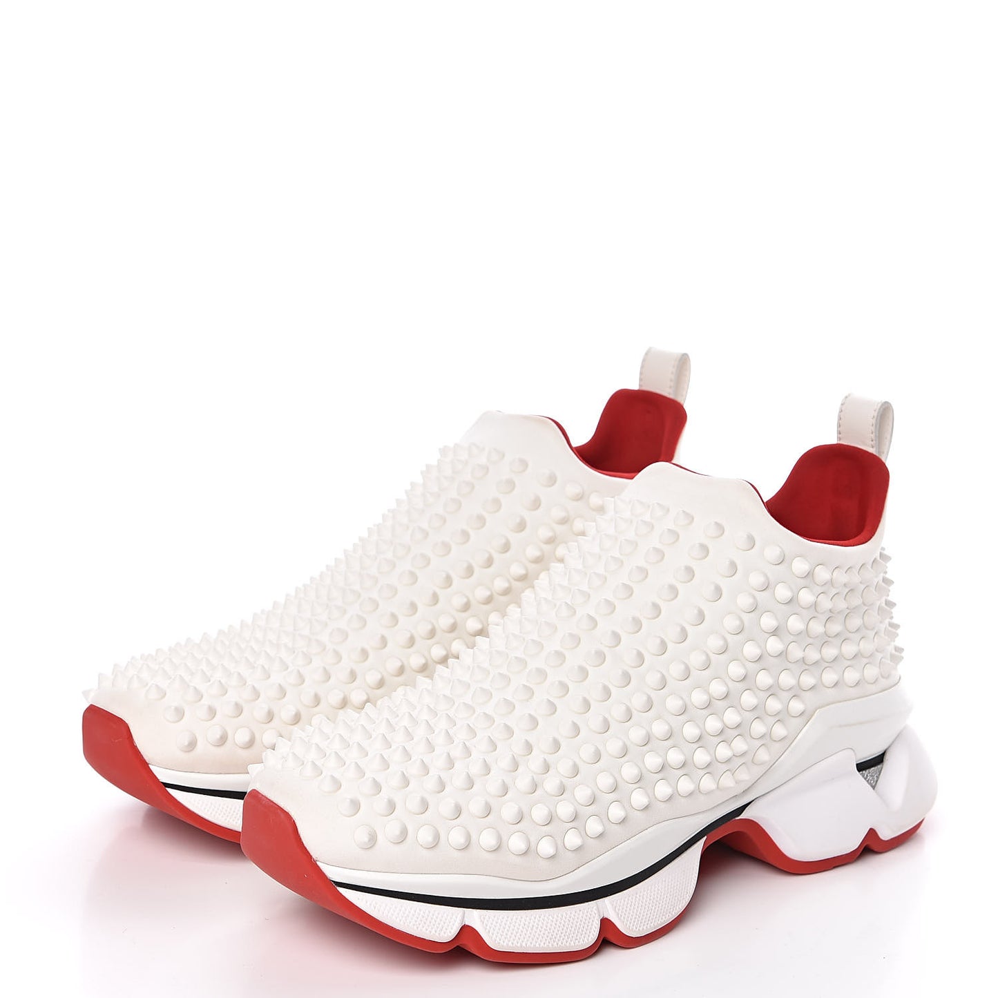 Neoprene Spike Sock Donna Flat Sneakers 38 White Snow Mat