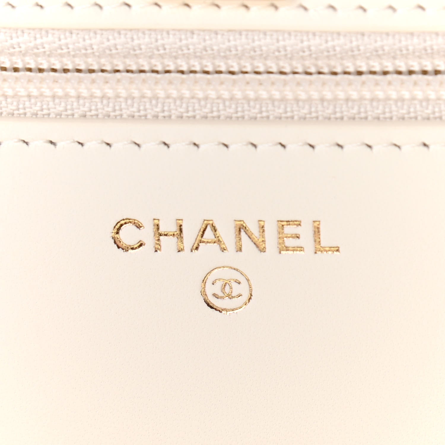 Chanel Lambskin Quilted CC Pearl Crush Wallet on Chain WOC White 6 of 12