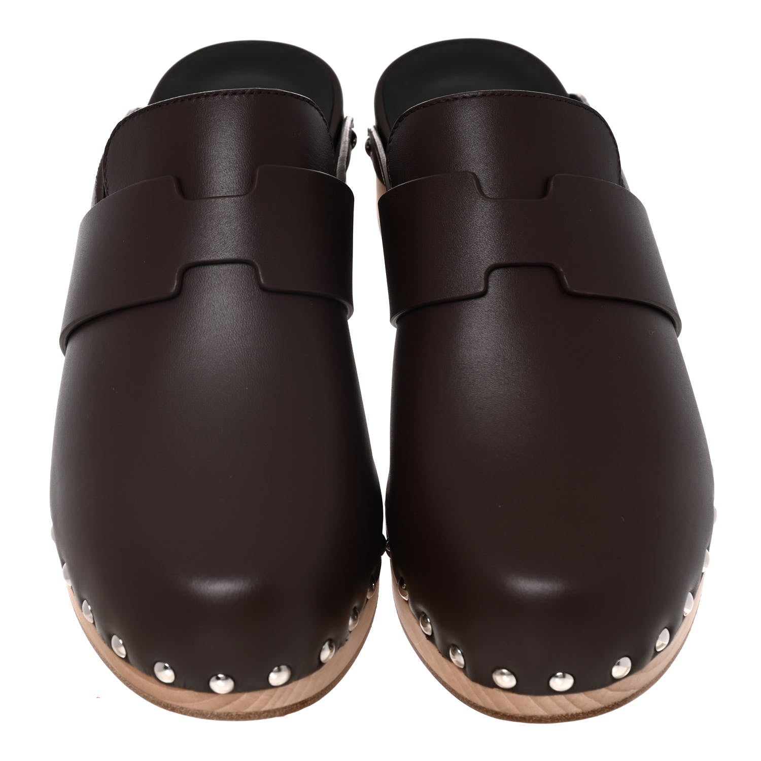 Hermes Calfskin Calya Mules 37 Cafe 5 of 11