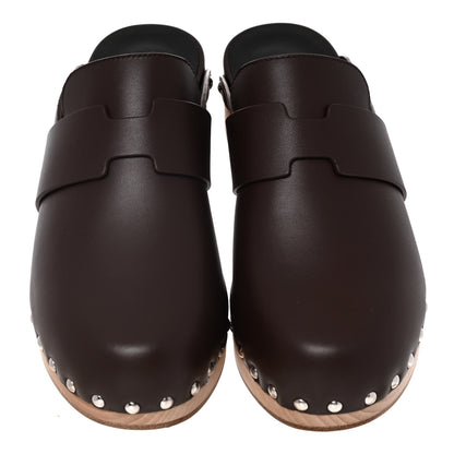 Hermes Calfskin Calya Mules 37 Cafe 5 of 11