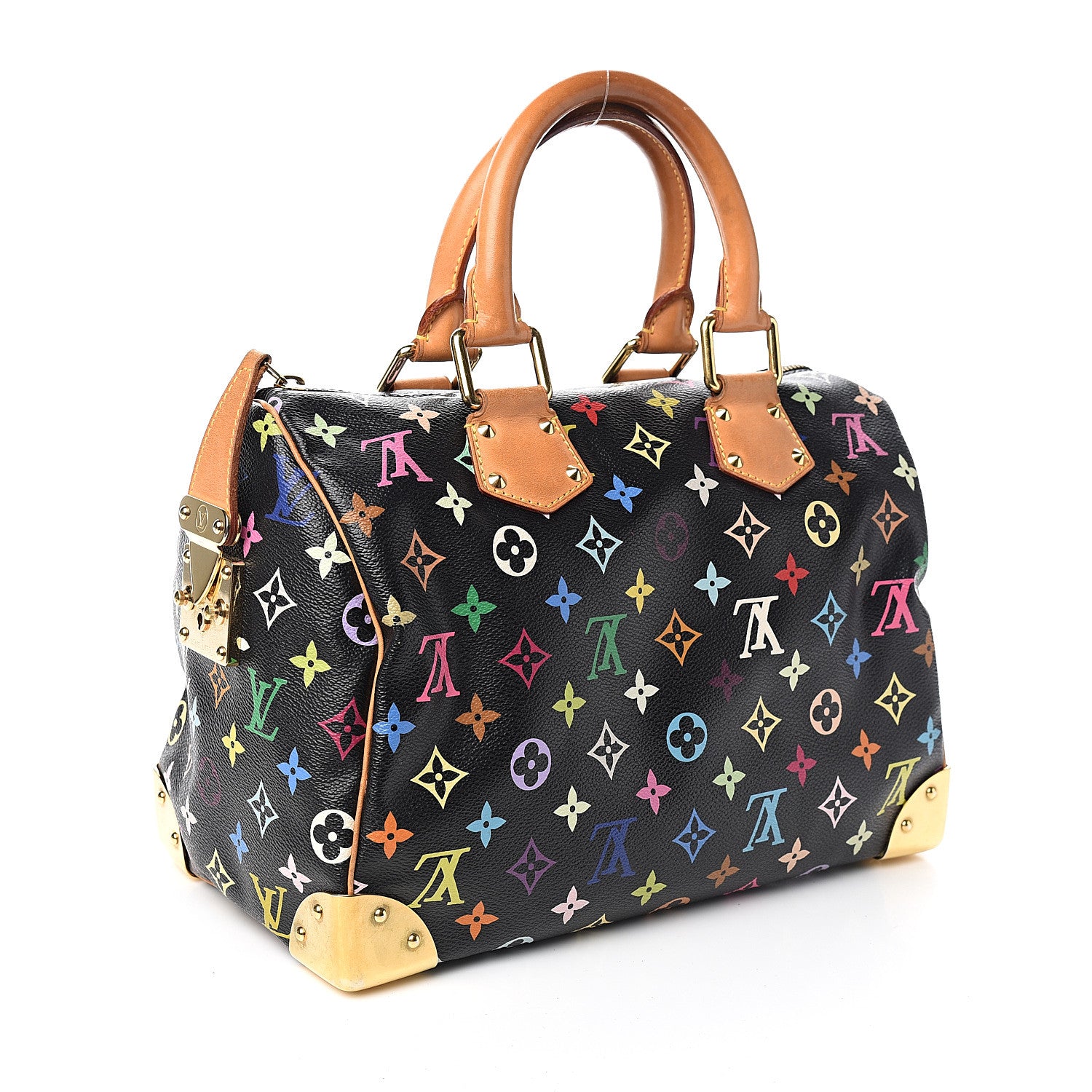 Louis Vuitton Monogram Multicolor Speedy 30 Black 2 of 9