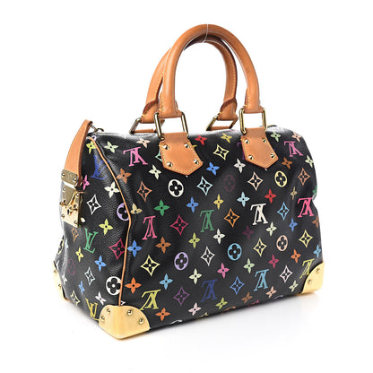 Louis Vuitton Monogram Multicolor Speedy 30 Black 2 of 9