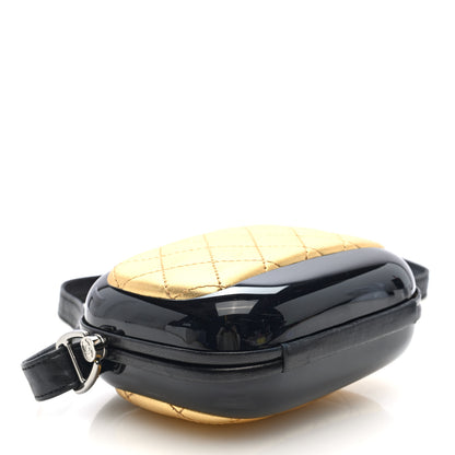 Chanel Lambskin Quilted Plexiglass Box Bag Black Gold 4 of 11
